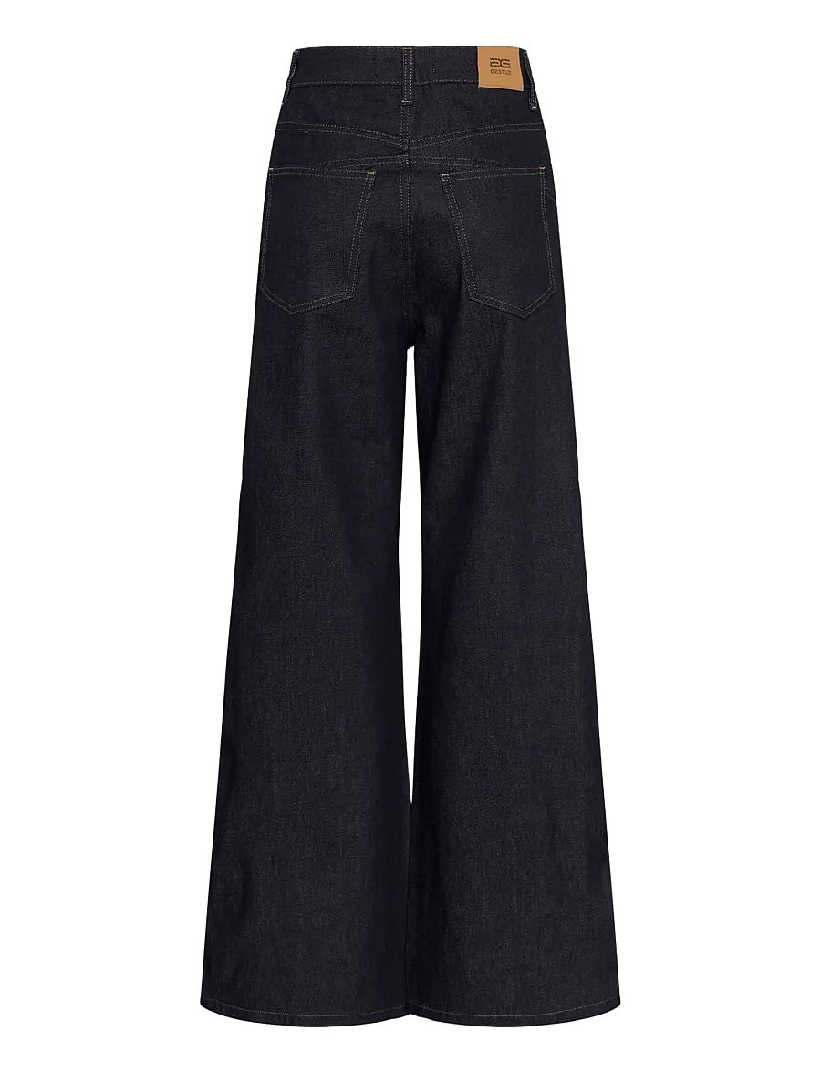 Gestuz - GZabina HW wide jeans - laia säärega teksad - dark blue unwashed - 1