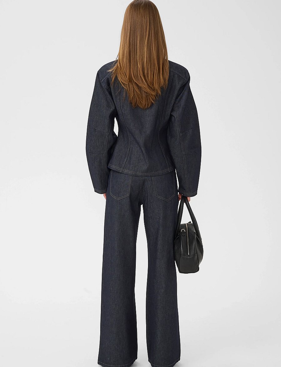 Gestuz - GZabina HW wide jeans - laia säärega teksad - dark blue unwashed - 4