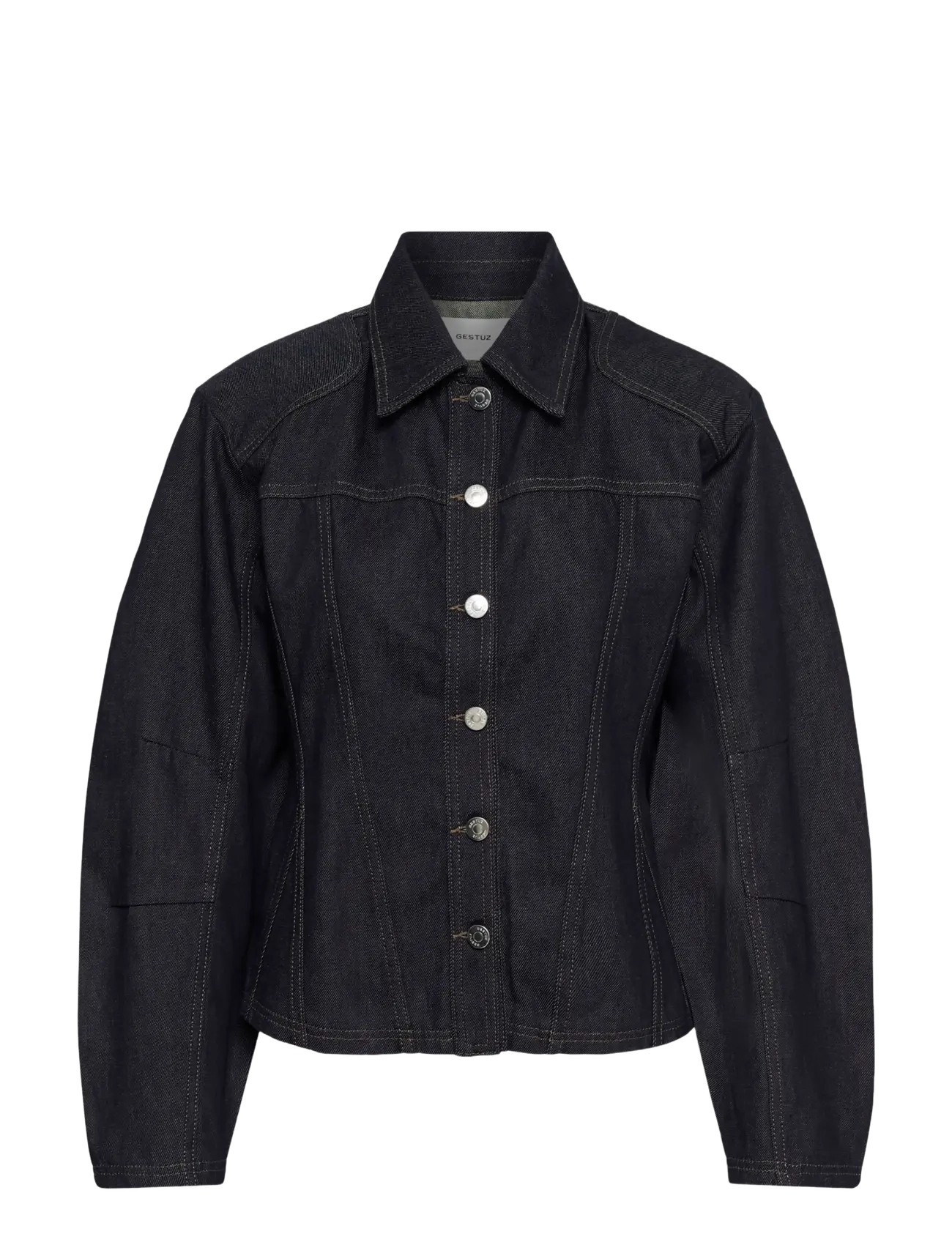 Gestuz GZabina waisted jacket - Tänavastiil - DARK BLUE UNWASHED / navy