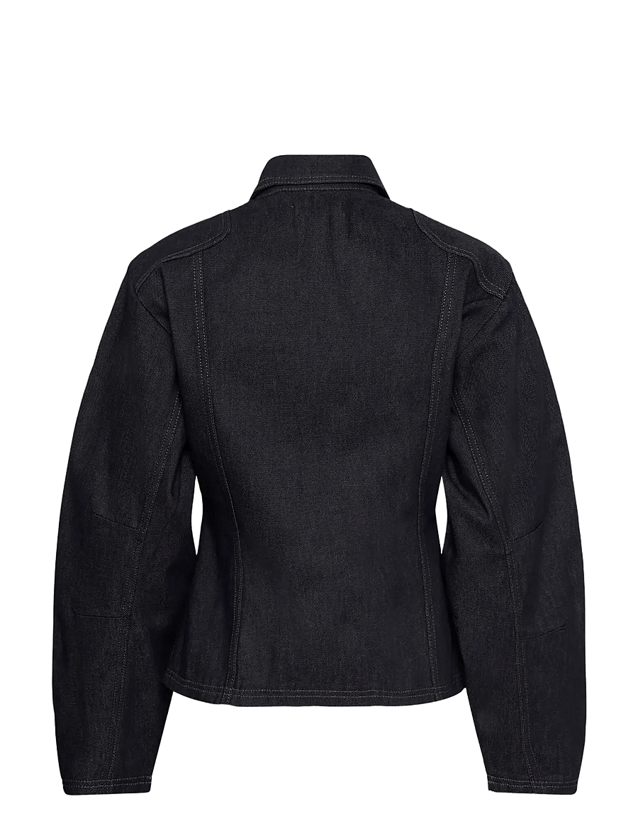 Gestuz - GZabina waisted jacket - teksatagid - dark blue unwashed - 1