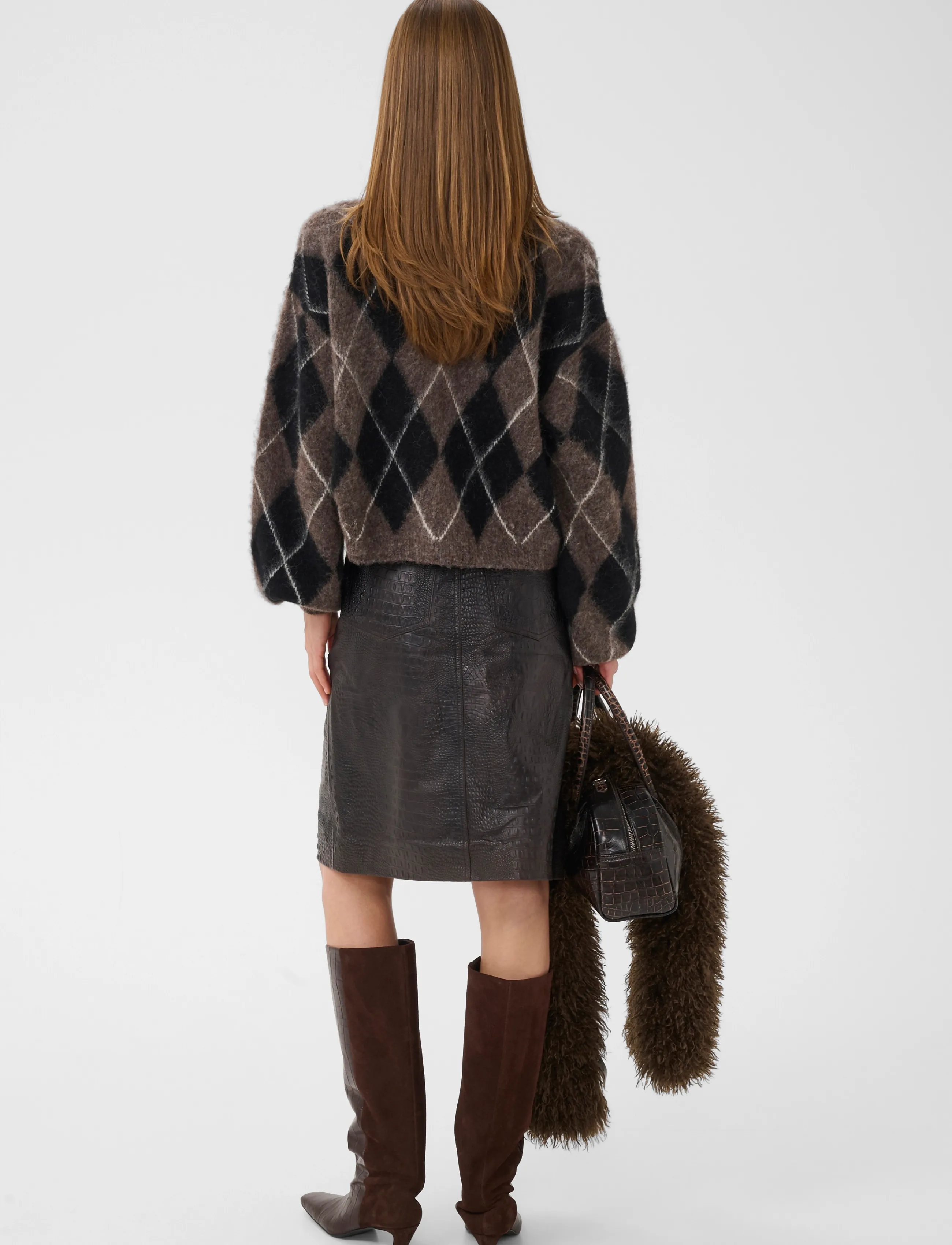 Gestuz - GZtori midi skirt - ganache croco - 4