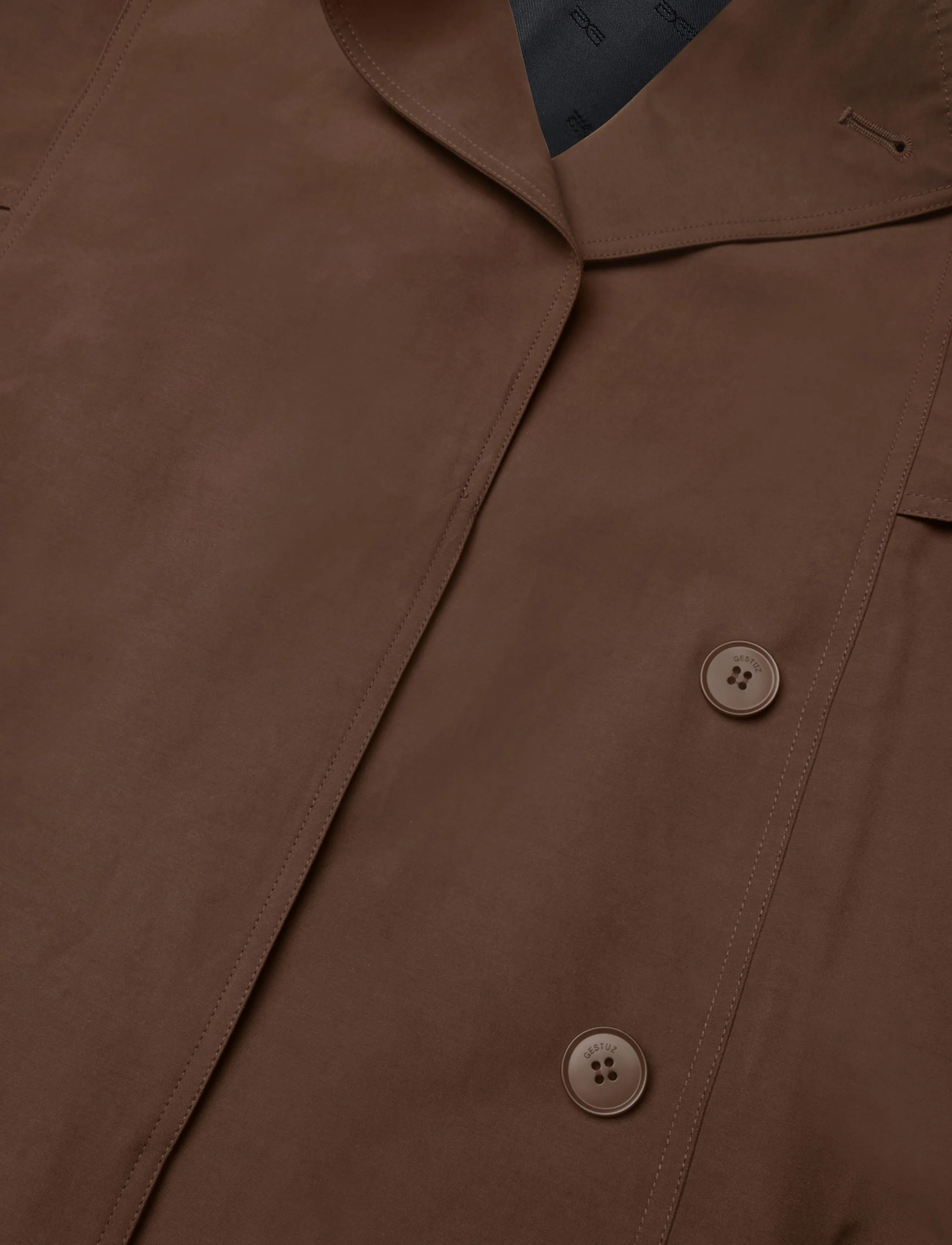 Gestuz - GZcherally short trenchcoat - slate black - 2