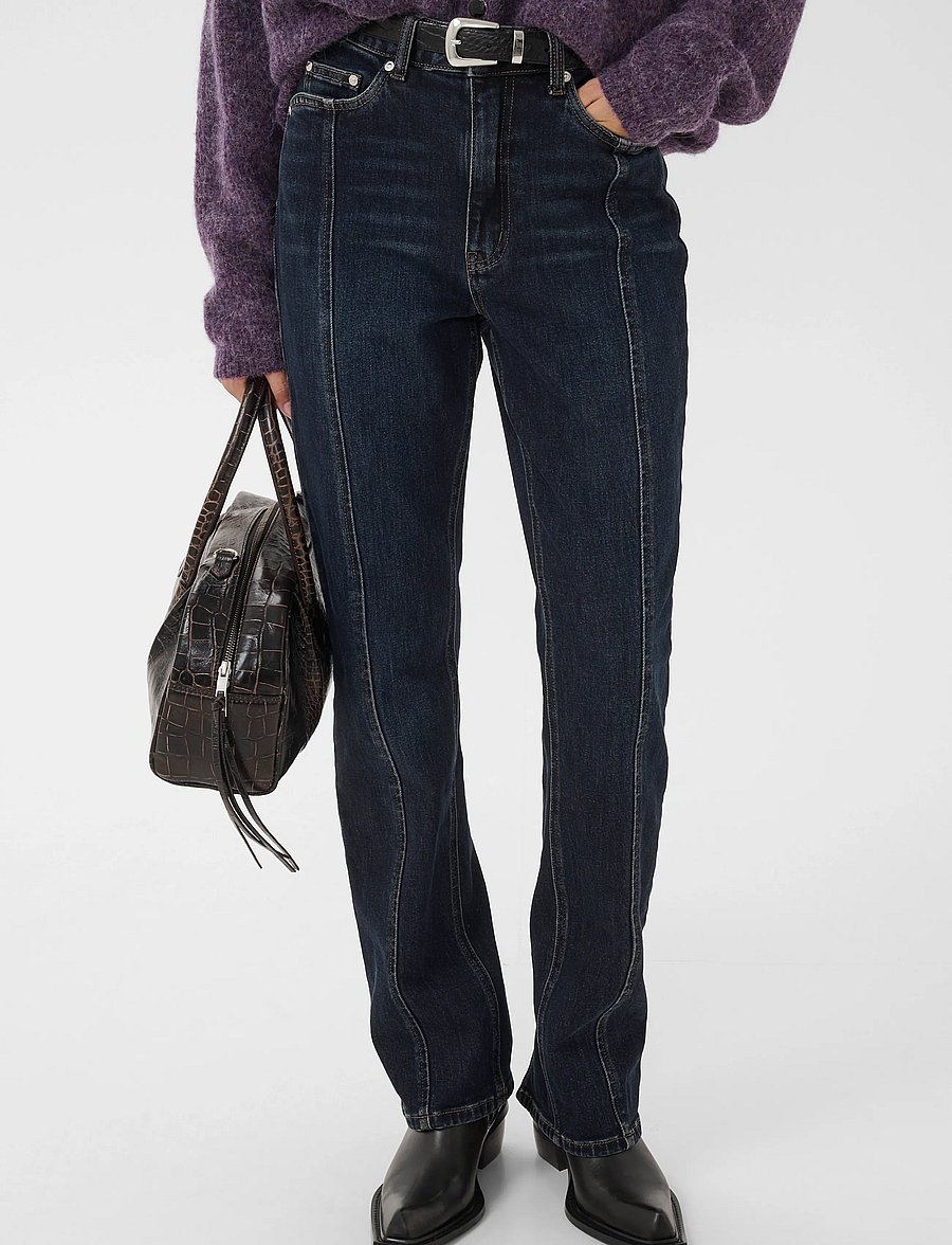 Gestuz - GZrosaly HW slim jeans - kitsad teksad - dark blue washed - 2