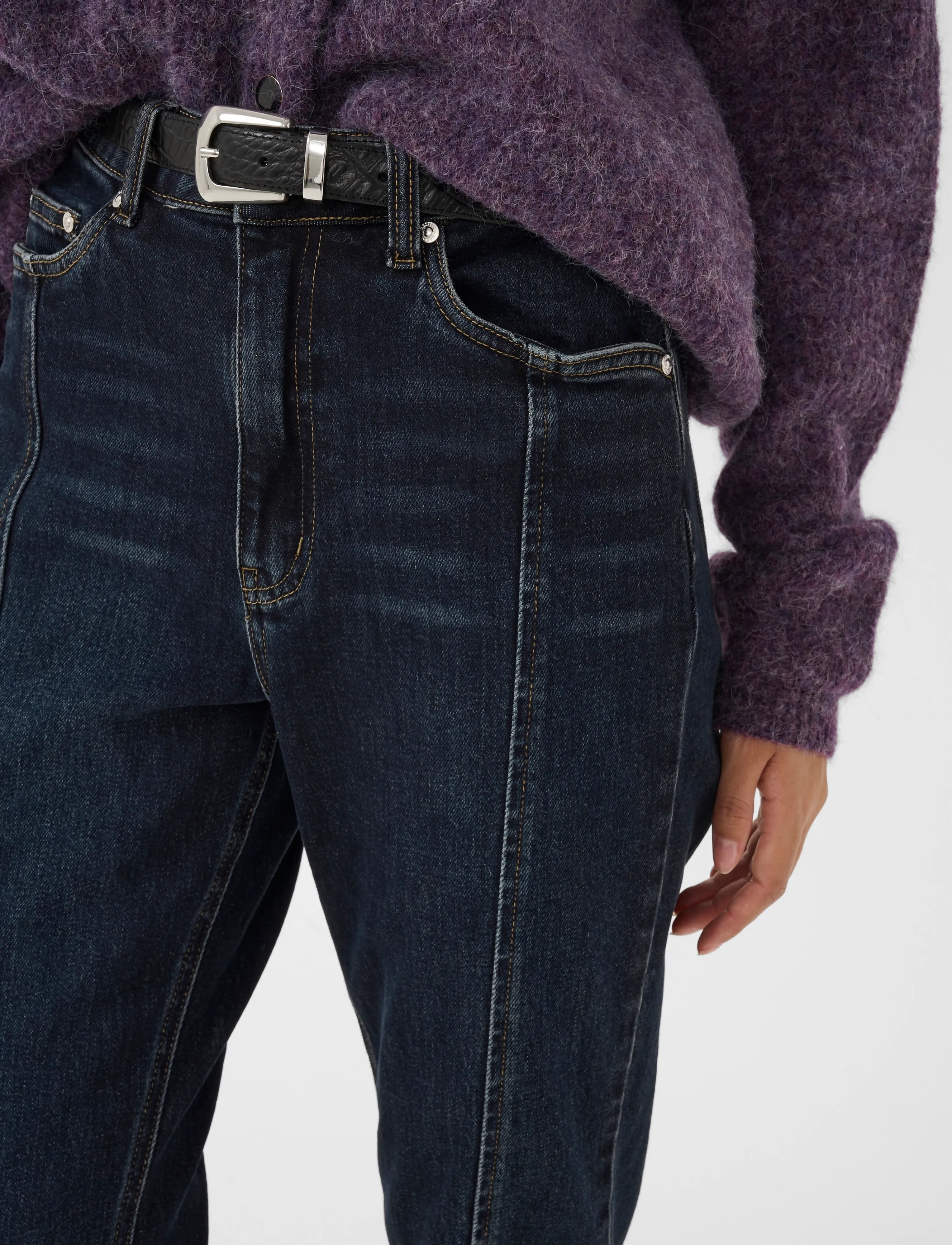 Gestuz - GZrosaly HW slim jeans - kitsad teksad - dark blue washed - 5