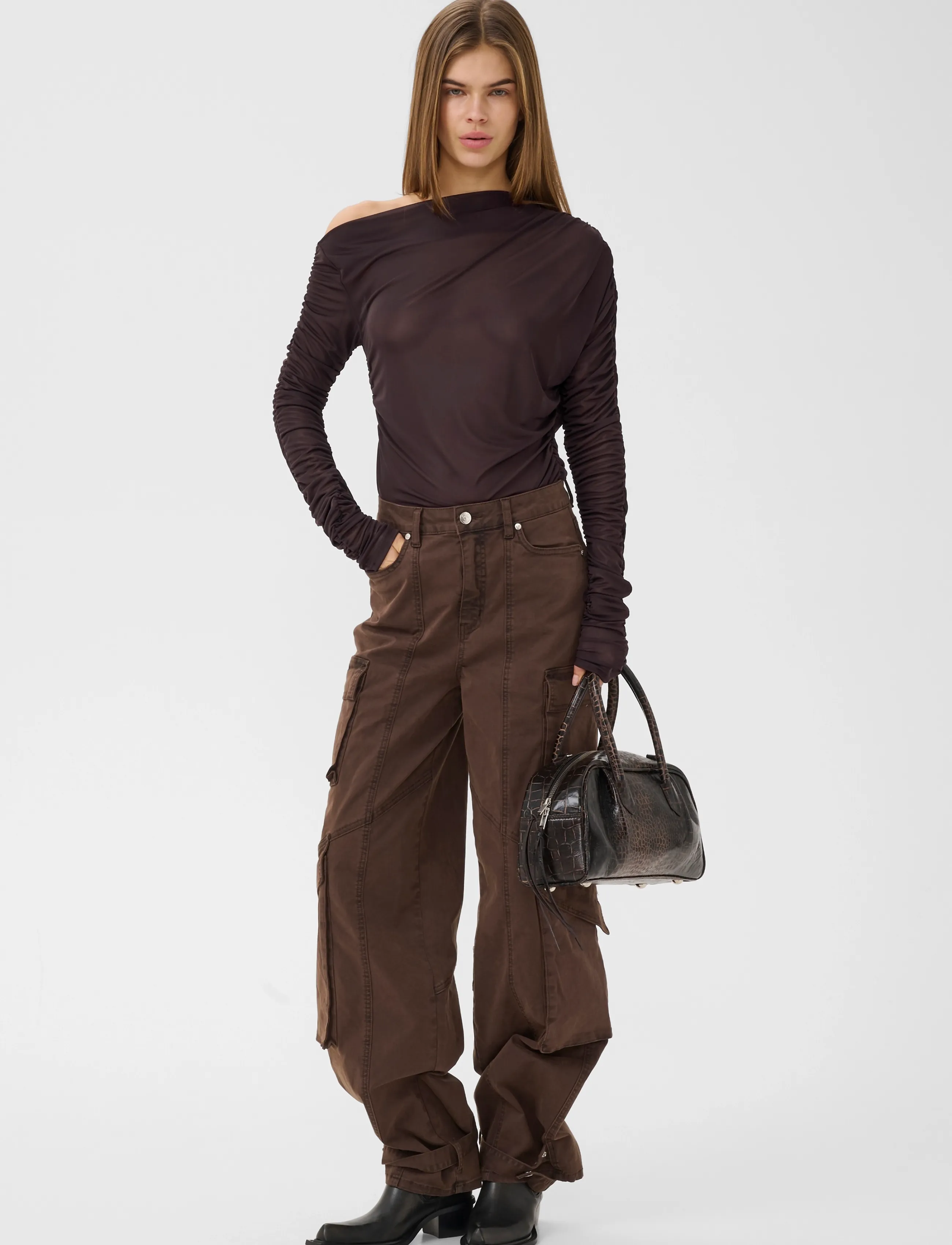 Gestuz - GZcargi HW pants - cargo-püksid - slate black - 3