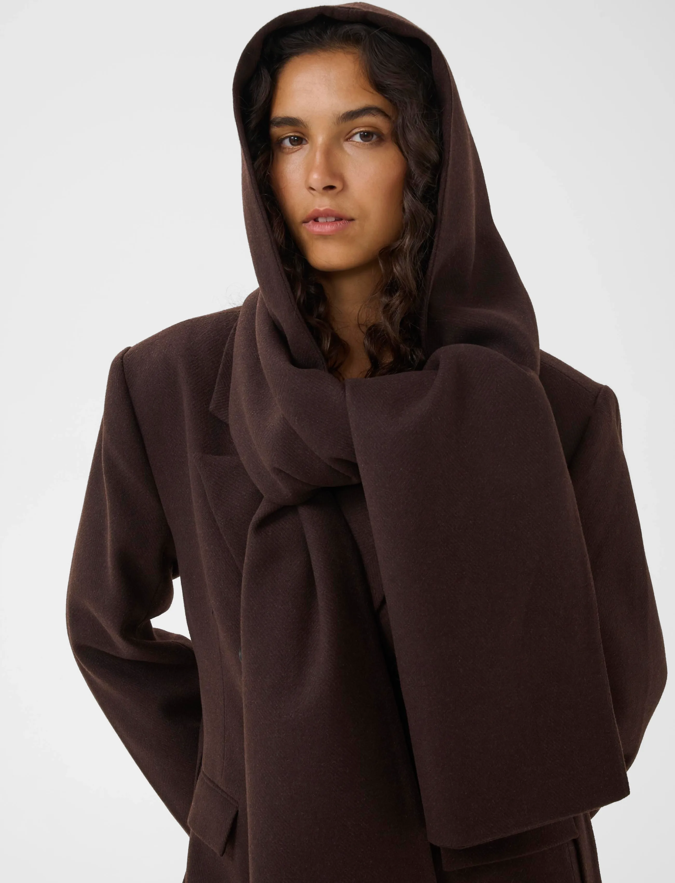 Gestuz - GZvenja hood scarf - ganache - 2