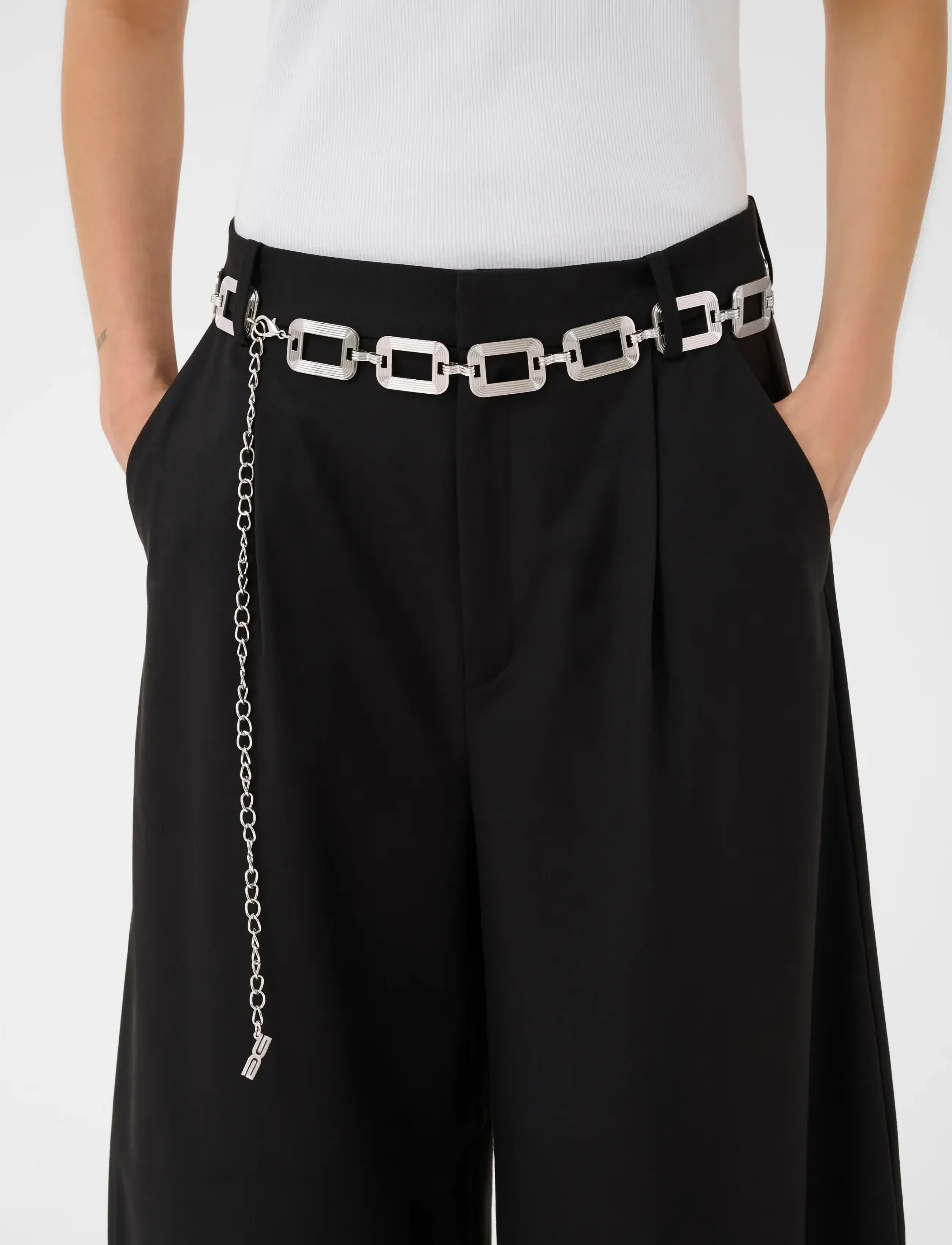 Gestuz - GZchannie chain belt - Önnur belti - silver - 2