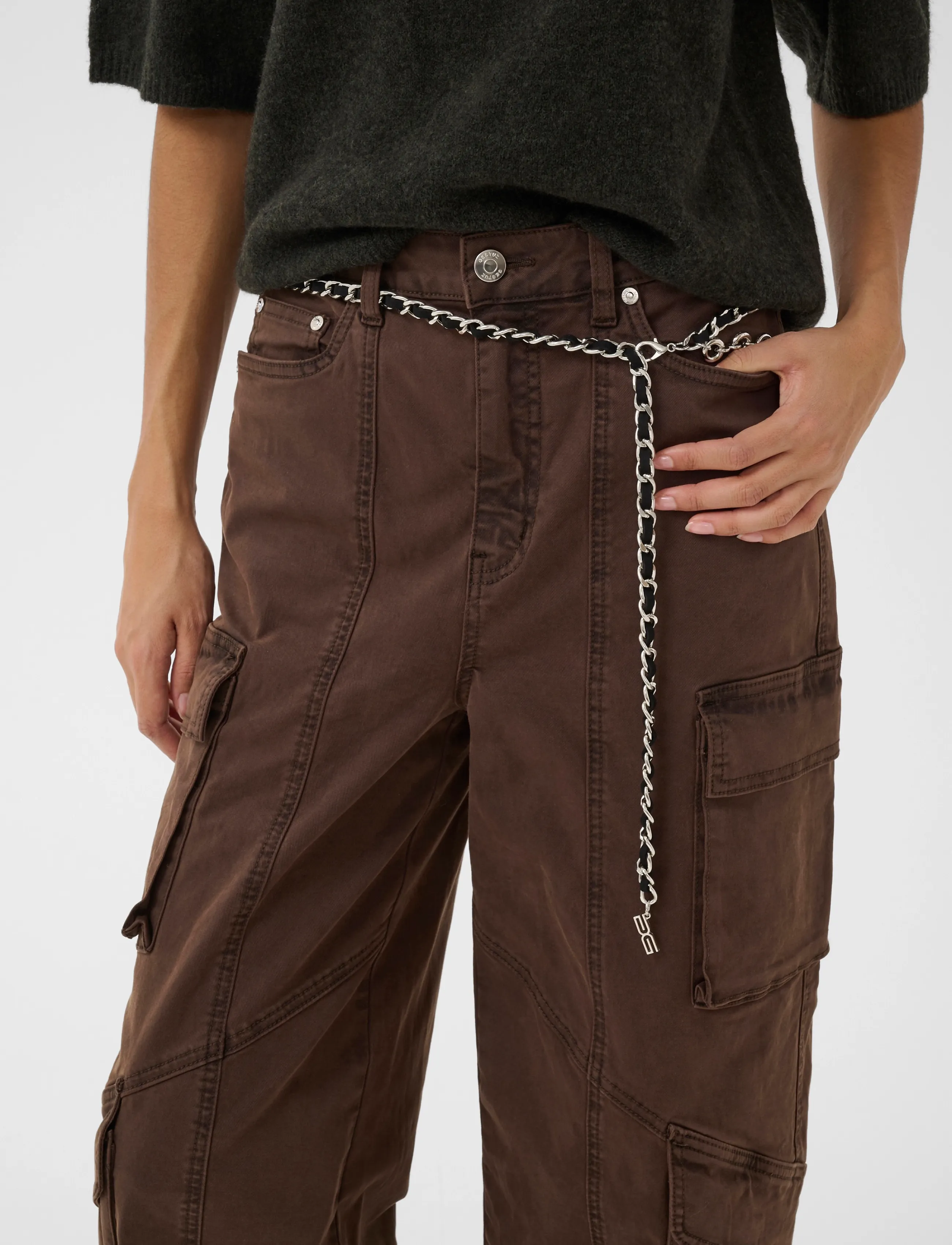 Gestuz - GZzinnia chain belt - freizeitgürtel - silver - 2