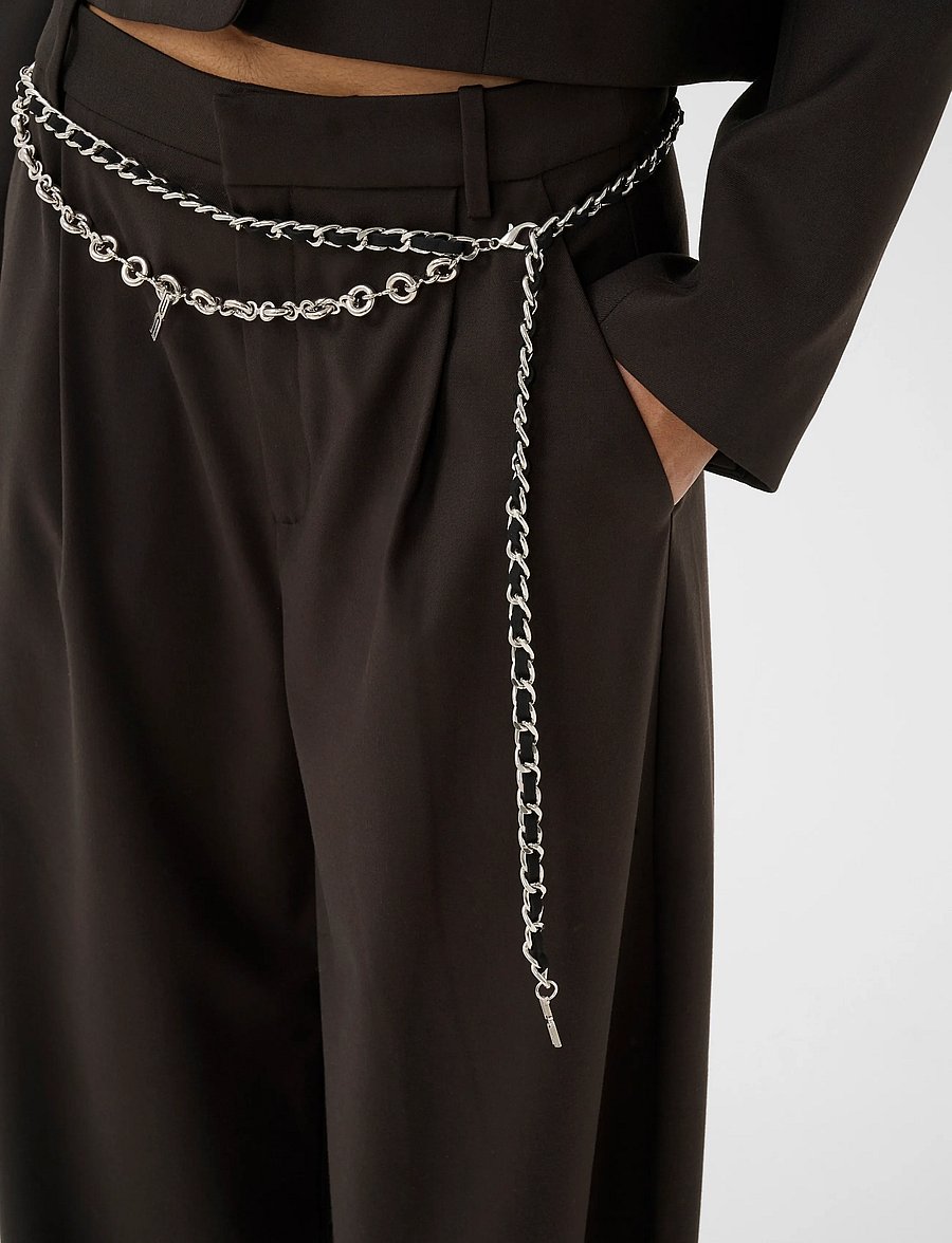 Gestuz - GZzinnia chain belt - freizeitgürtel - silver - 3