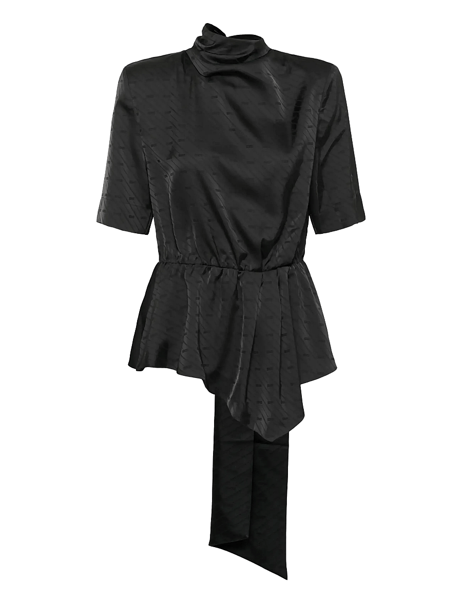 Gestuz - GZestha blouse - short-sleeved blouses - black - 0