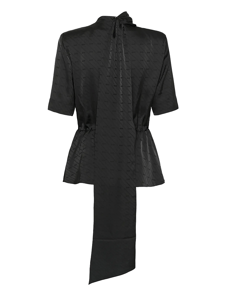 Gestuz - GZestha blouse - short-sleeved blouses - black - 1