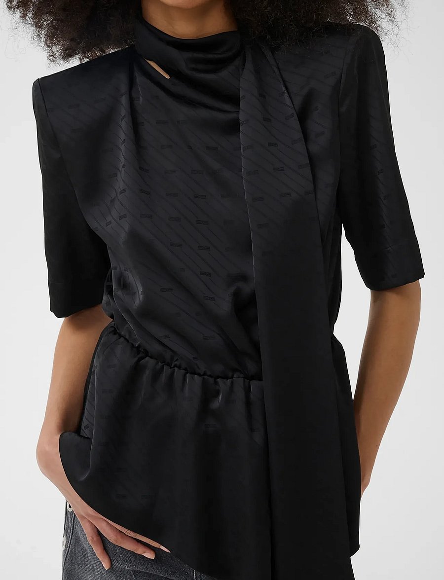 Gestuz - GZestha blouse - short-sleeved blouses - black - 5