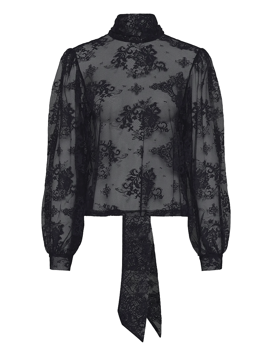 Gestuz - GZruby blouse - long sleeved blouses - black - 0