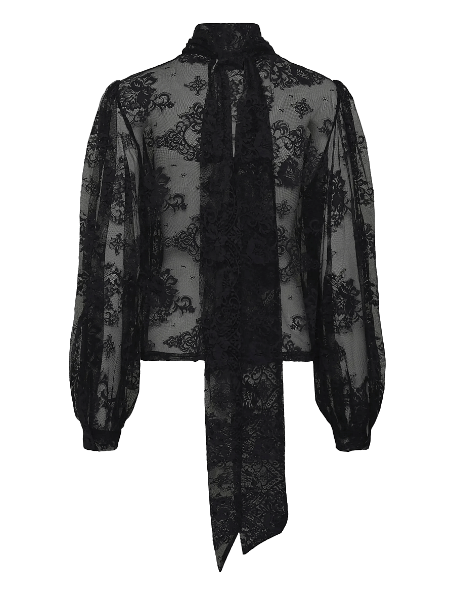 Gestuz - GZruby blouse - long sleeved blouses - black - 1