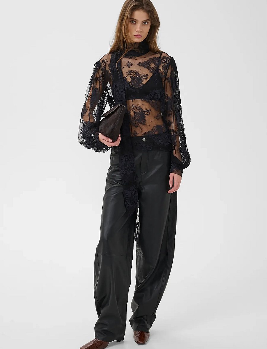Gestuz - GZruby blouse - long sleeved blouses - black - 3