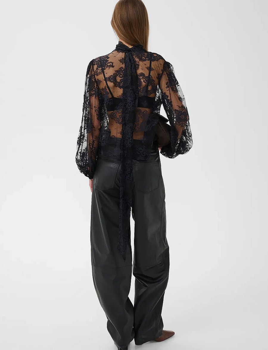 Gestuz - GZruby blouse - long sleeved blouses - black - 4
