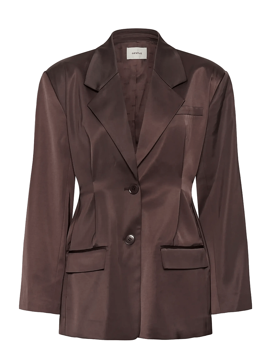 Gestuz - GZelva waist blazer - enkeltradede blazere - deep plum - 0