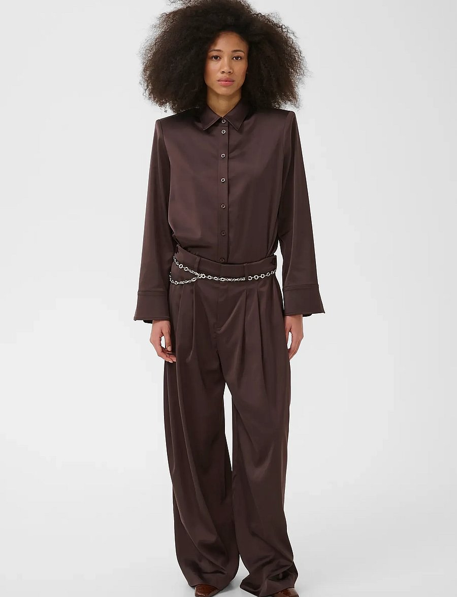 Gestuz - GZelva HW pants - laia säärega püksid - deep plum - 0