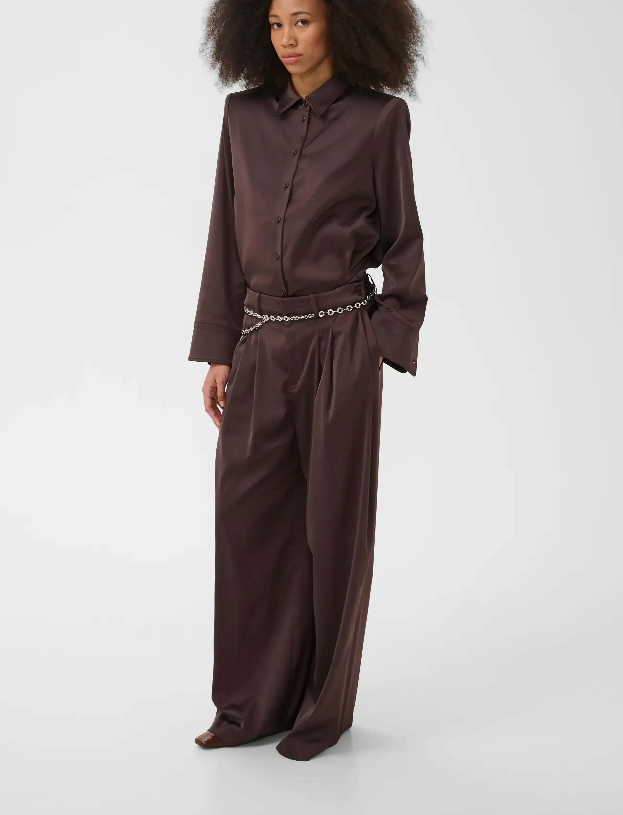 Gestuz - GZelva HW pants - deep plum - 3