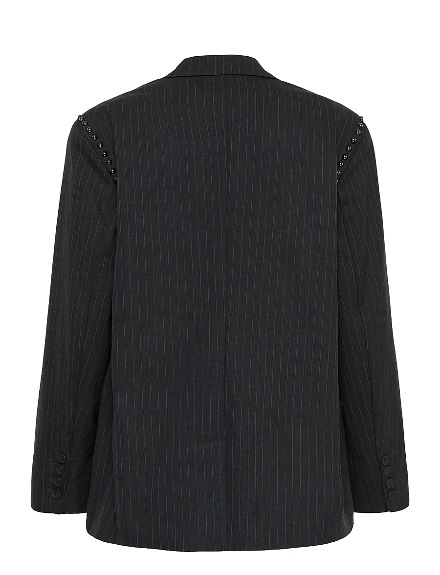 Gestuz - GZlehela blazer - enkeltradede blazere - dark grey pinstripe - 1