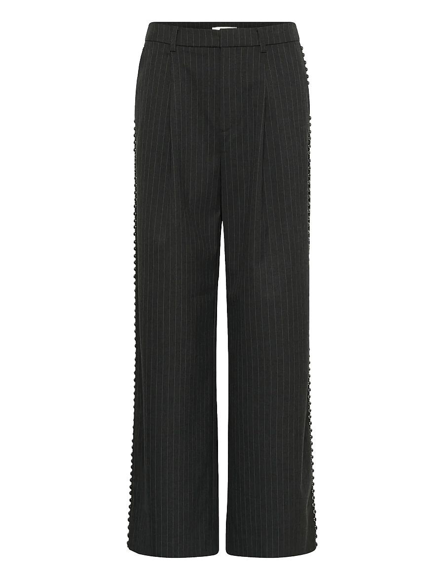 Gestuz - GZlehela HW pants - pidulikud püksid - dark grey pinstripe - 0