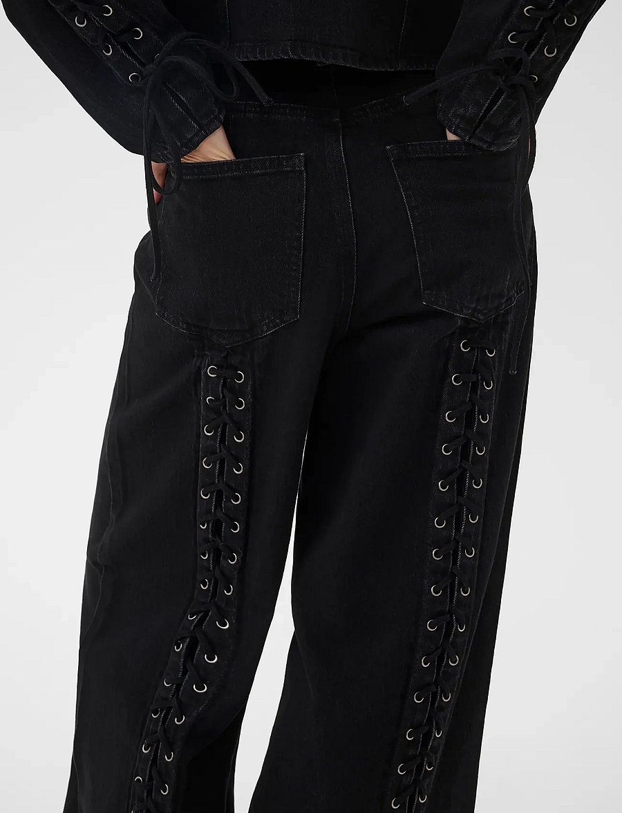 Gestuz - GZnanetta HW wide jeans - wide leg jeans - dark grey washed - 5