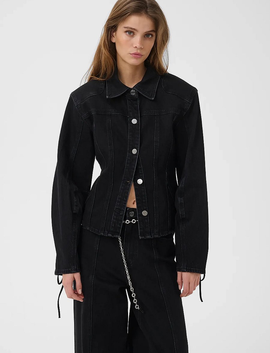 Gestuz - GZnanetta shirt - pikkade varrukatega särgid - dark grey washed - 2