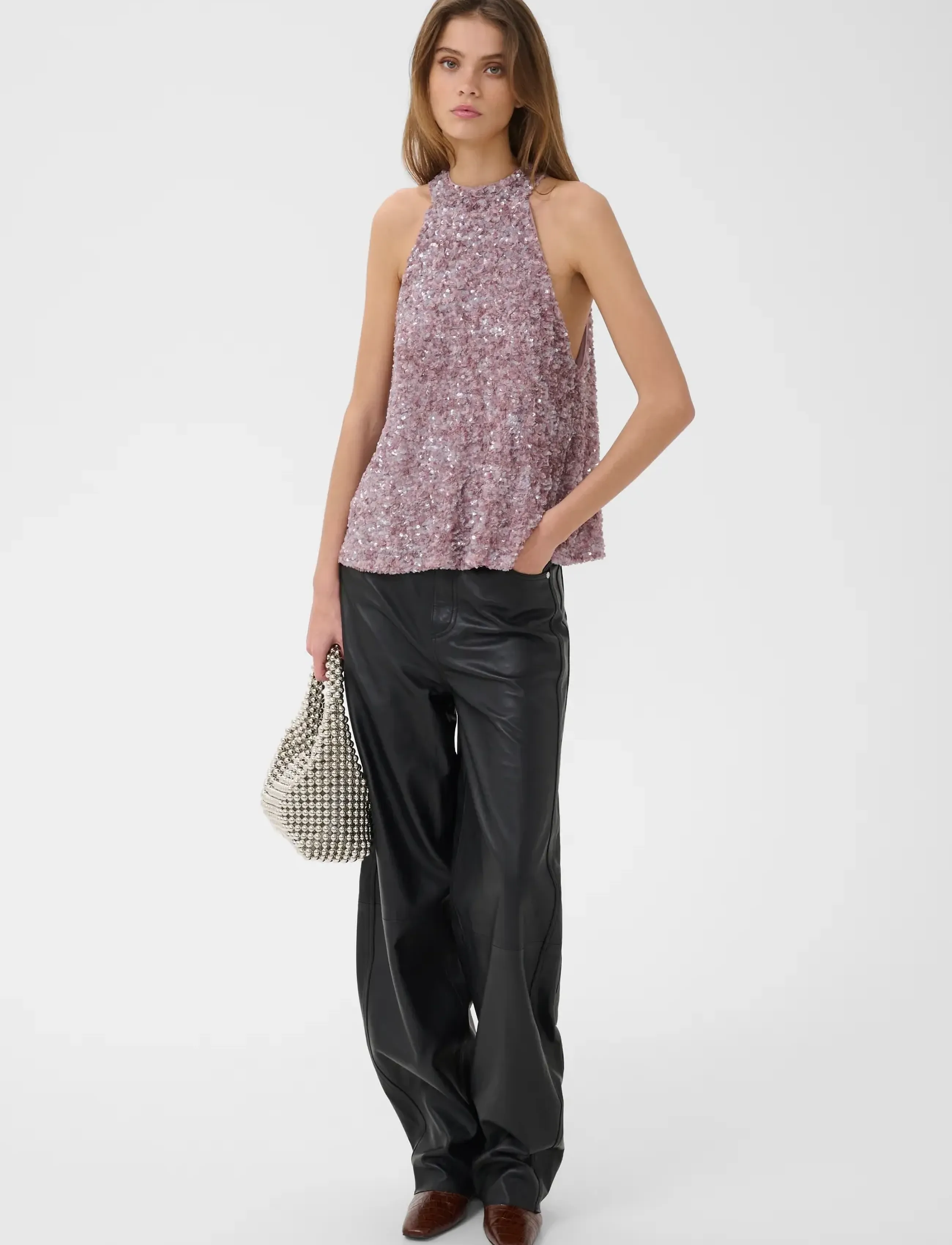 Gestuz - GZsolene top - special occasions - lavender sequins - 3