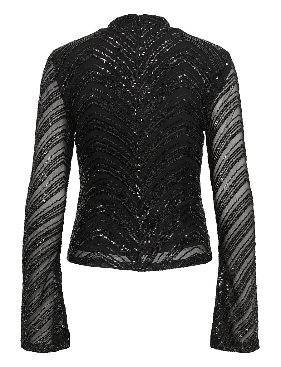 Gestuz - GZseyla top - long sleeved blouses - black - 1