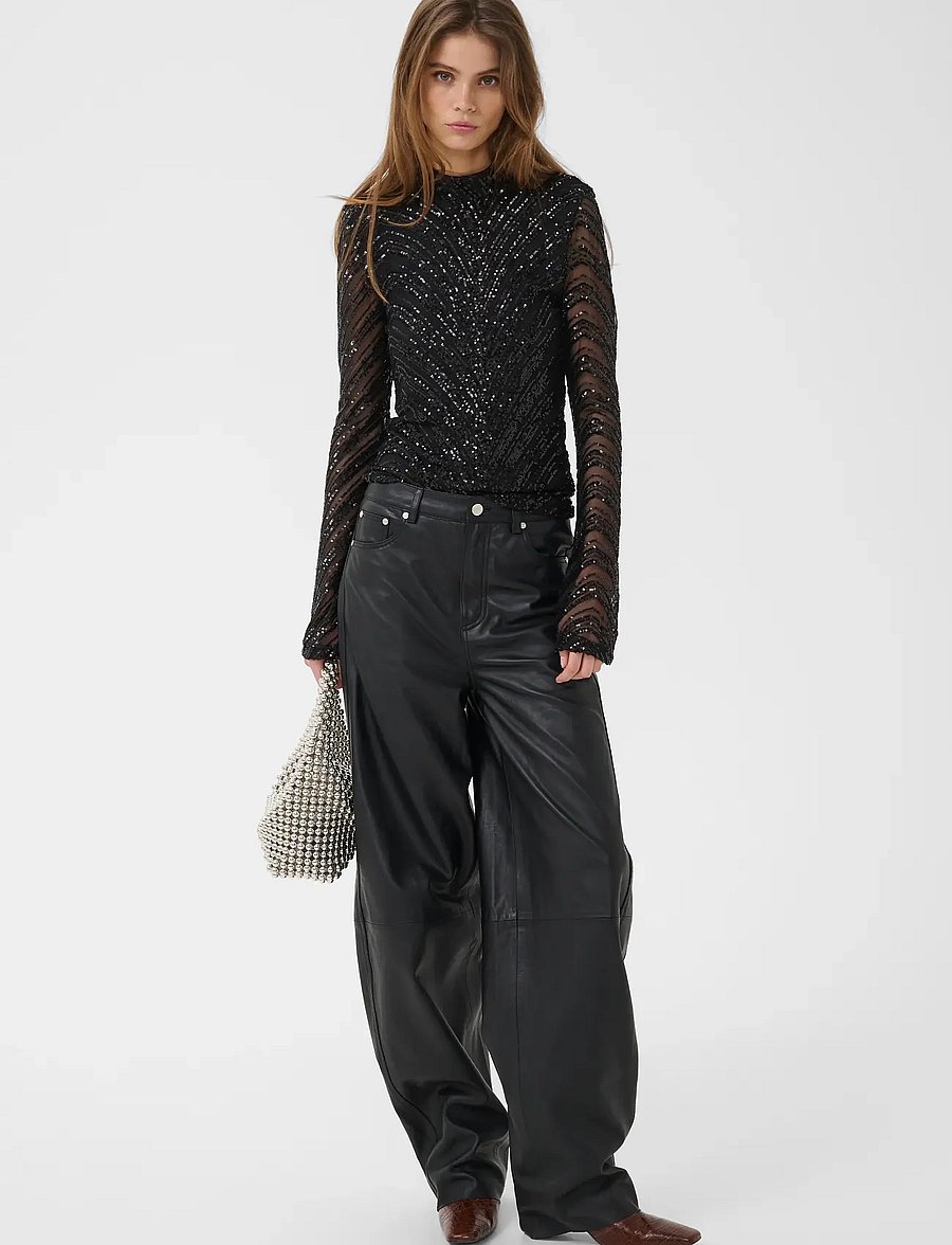 Gestuz - GZseyla top - long sleeved blouses - black - 3