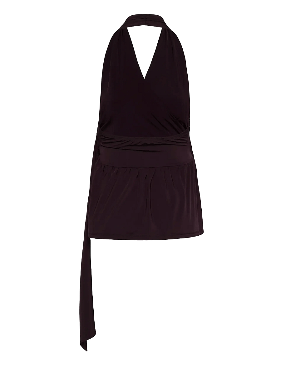 Gestuz - GZseren halterneck top - sleeveless tops - deep plum - 1