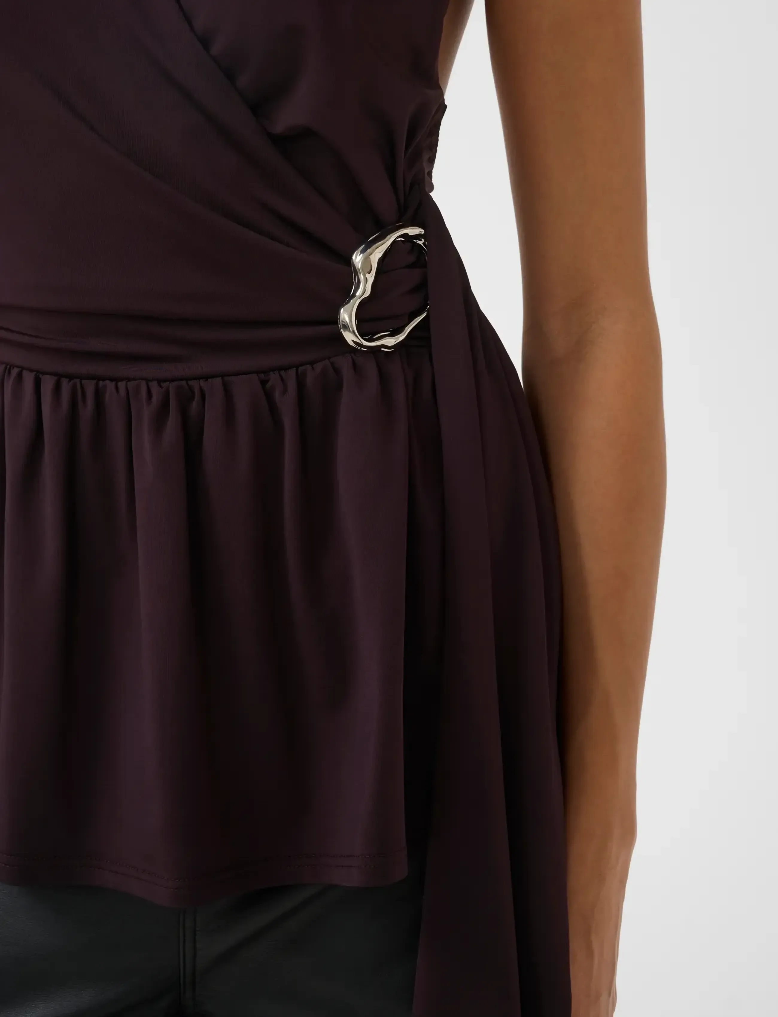 Gestuz - GZseren halterneck top - deep plum - 5