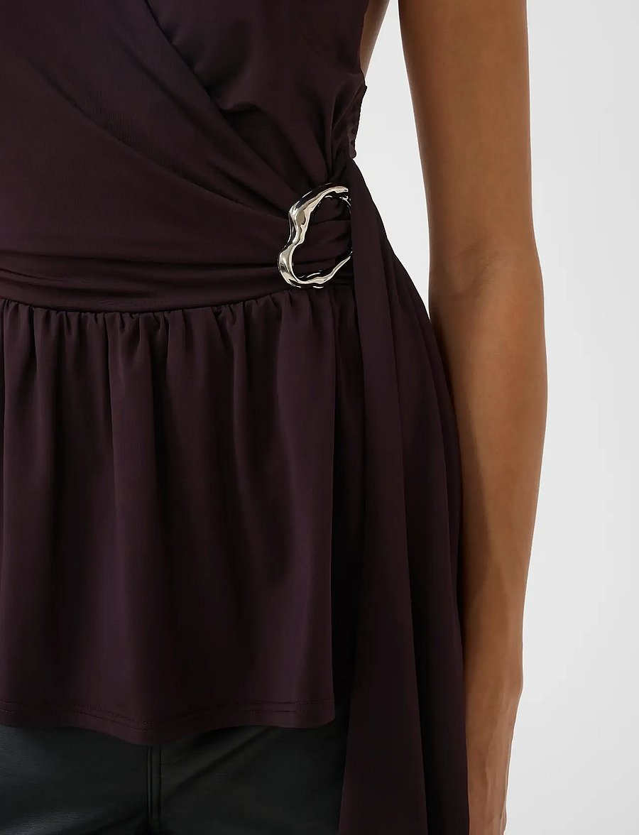 Gestuz - GZseren halterneck top - sleeveless tops - deep plum - 5
