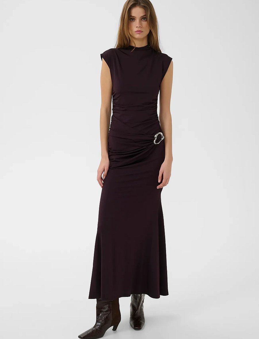 Gestuz - GZseren long dress - kootud kleidid - deep plum - 2