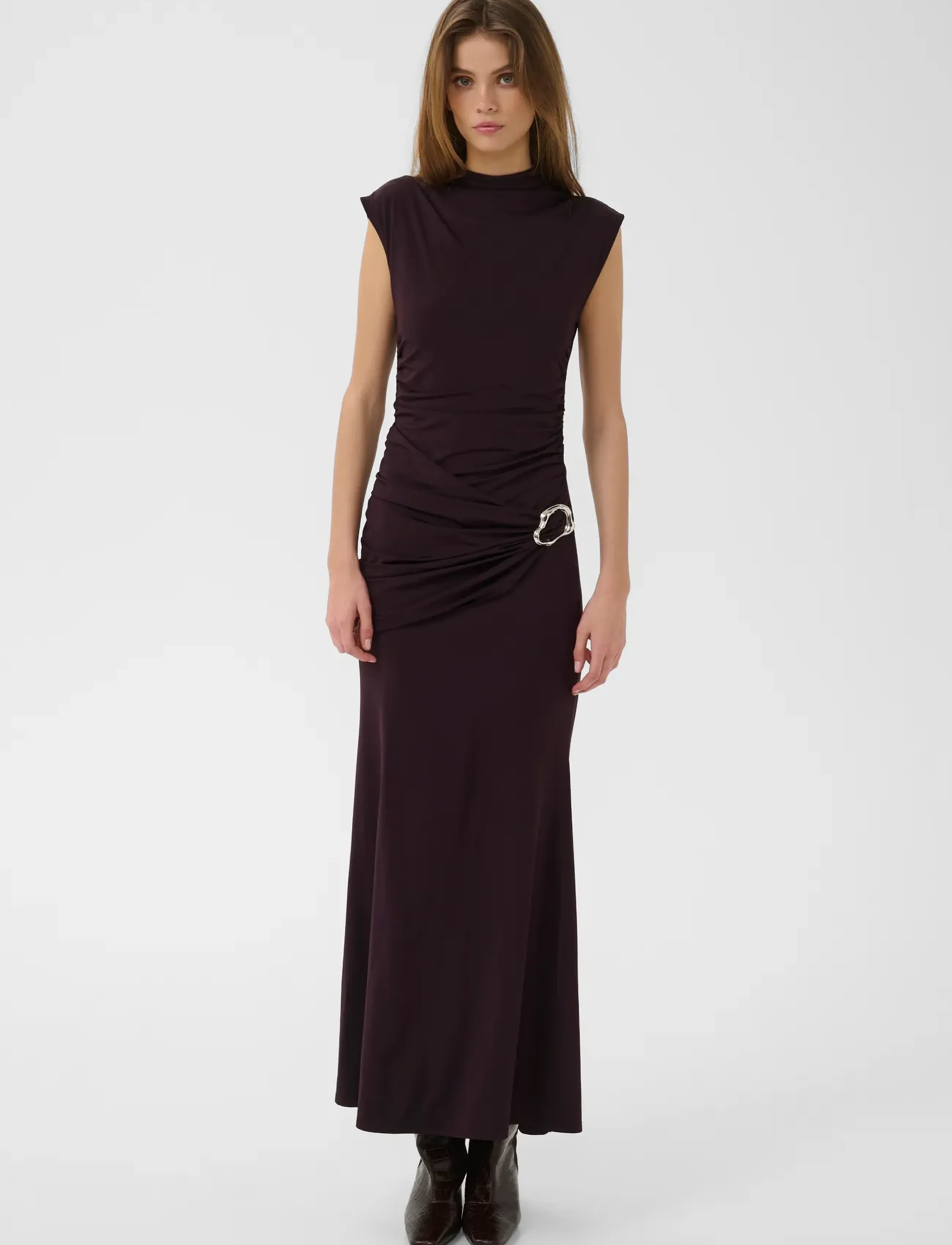 Gestuz - GZseren long dress - deep plum - 3
