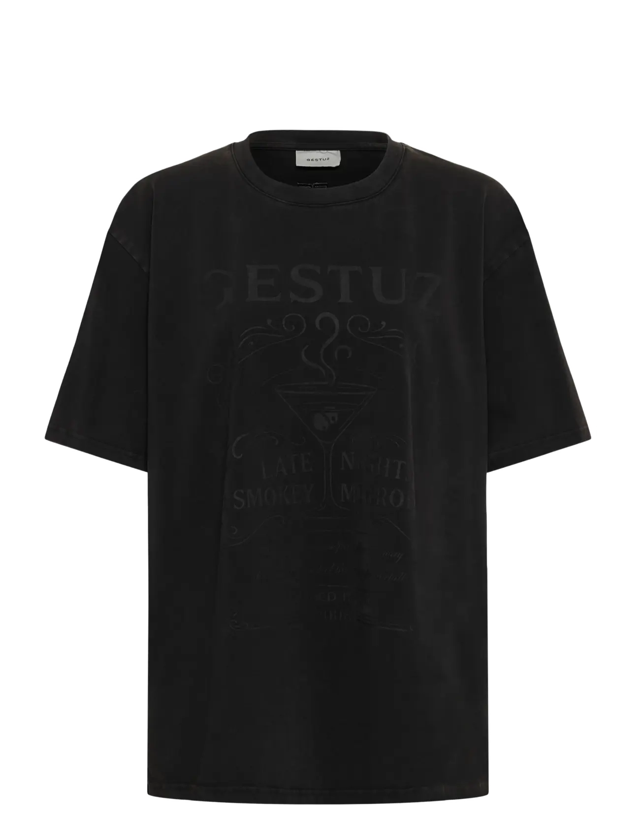 Gestuz GZelrose tee - Modetrender - BLACK / black