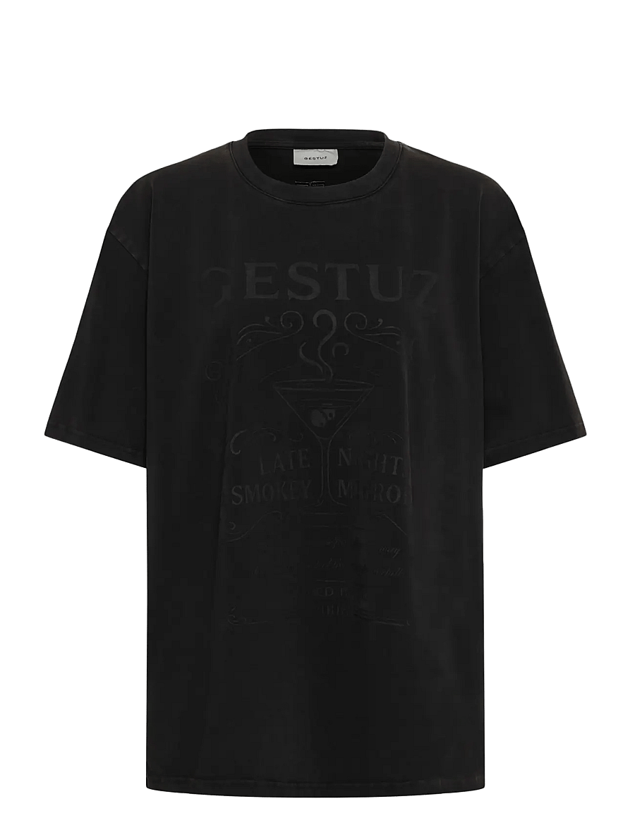 Gestuz - GZelrose tee - t-shirts - black - 0