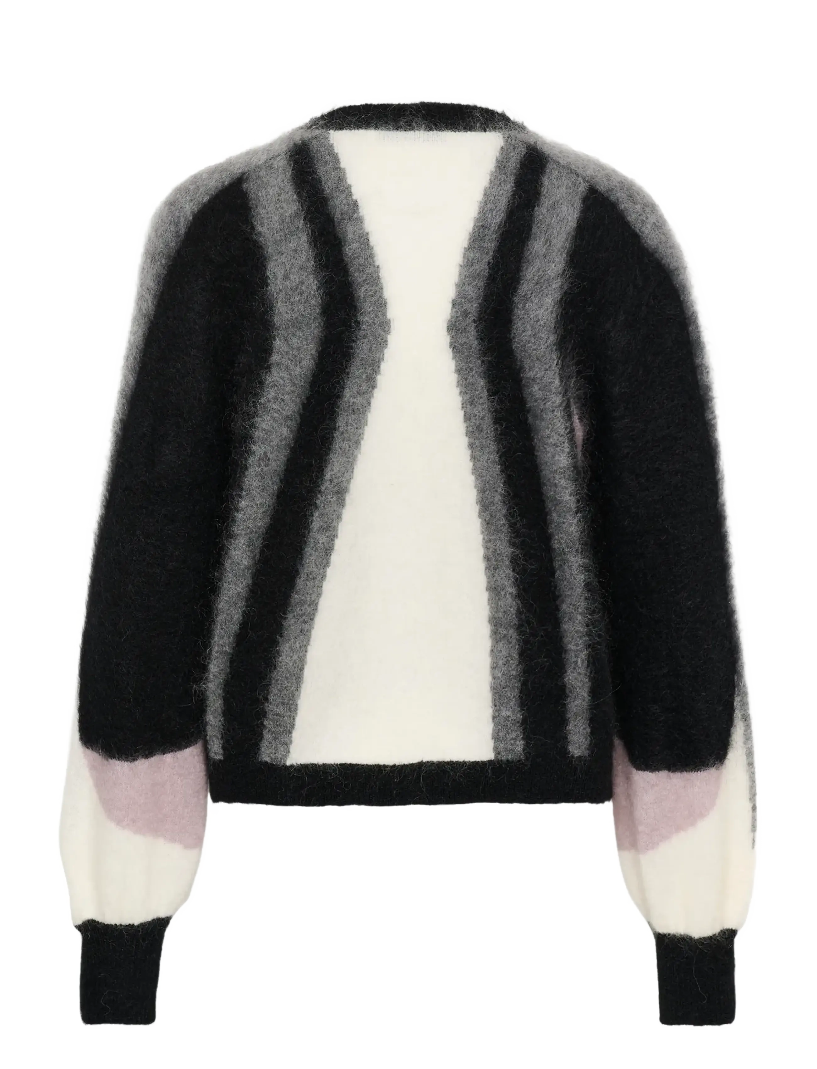Gestuz - GZdebbie multi cardigan - cardigans - black/off white/grey/quail - 1