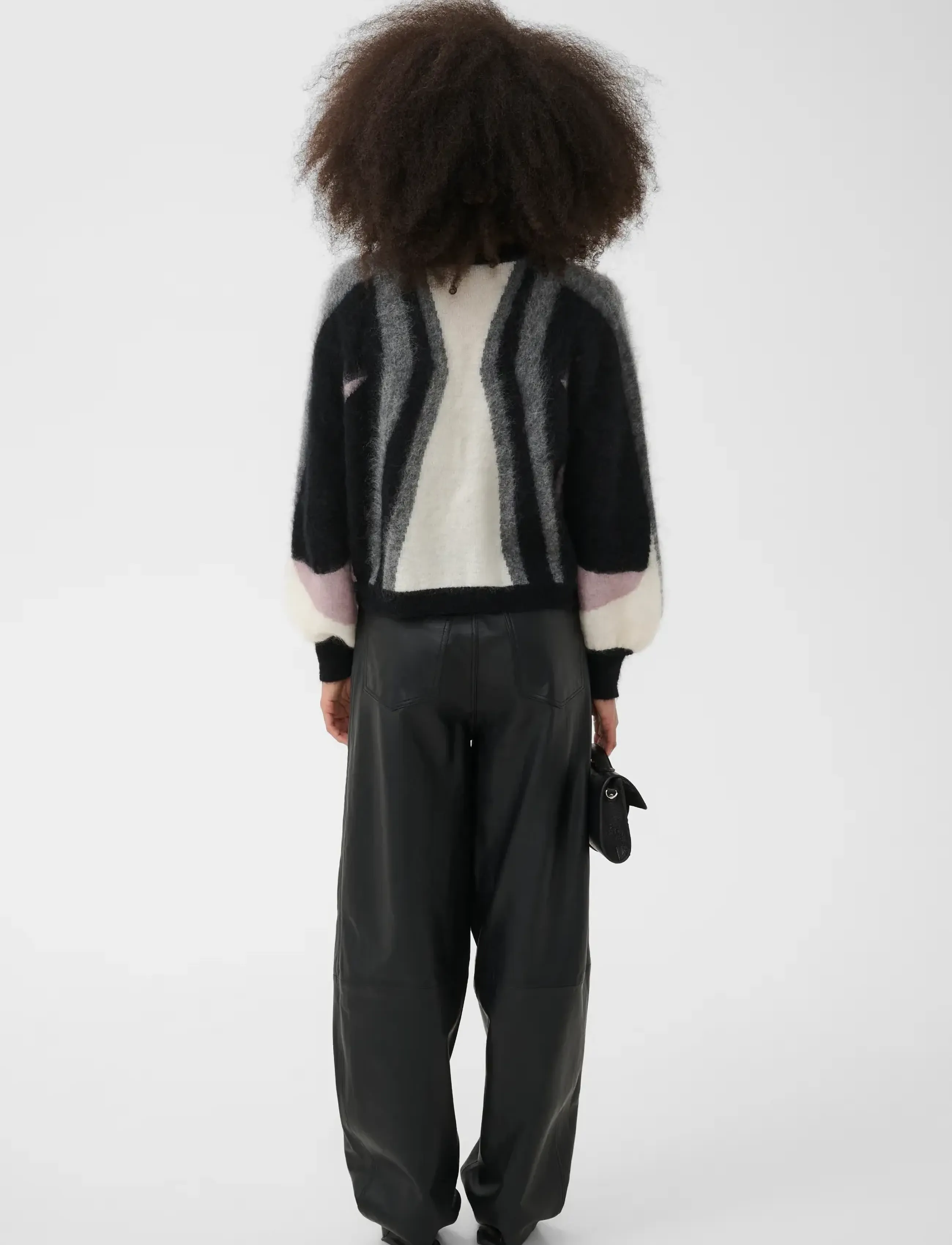 Gestuz - GZdebbie multi cardigan - cardigans - black/off white/grey/quail - 4