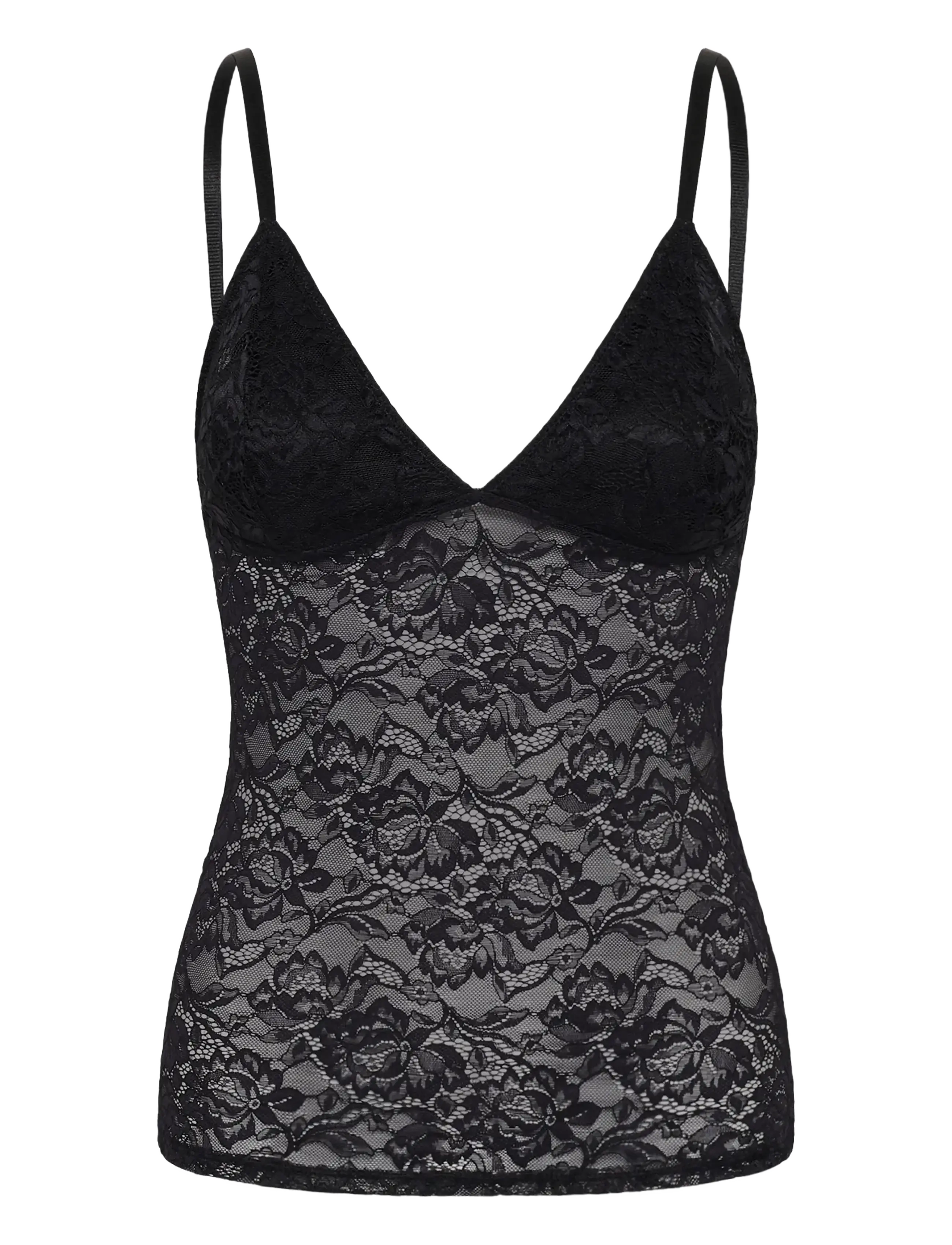 Gestuz GZcami lace top - Danska märken - BLACK / black