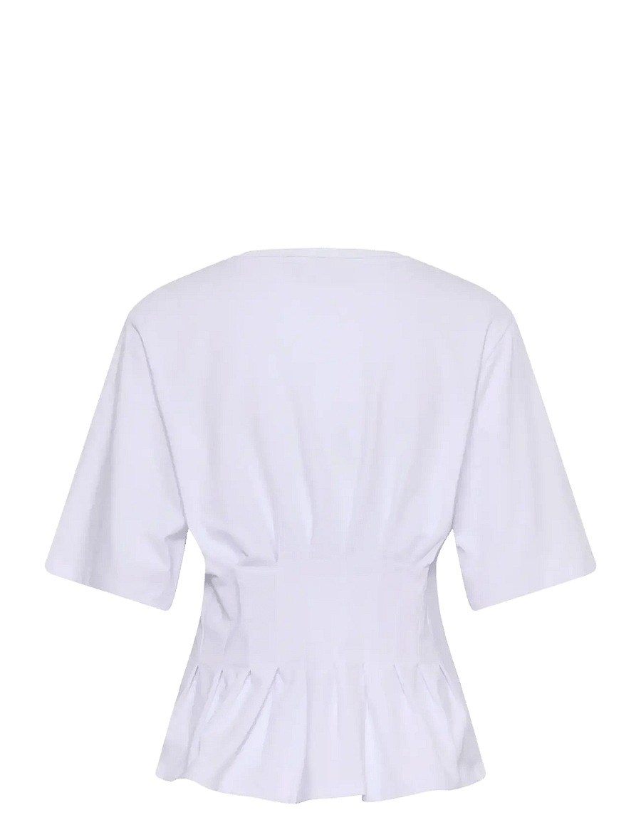 Gestuz - GZinez deco tee - t-shirts - bright white - 1