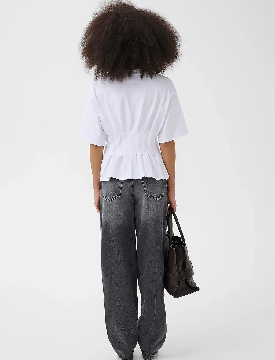 Gestuz - GZinez deco tee - t-shirts - bright white - 4