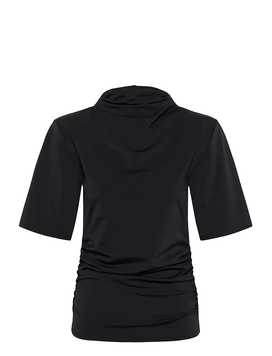 Gestuz - GZlyrose top - short-sleeved blouses - black - 0