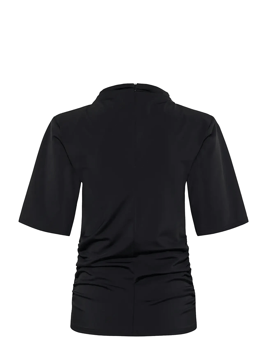 Gestuz - GZlyrose top - short-sleeved blouses - black - 1