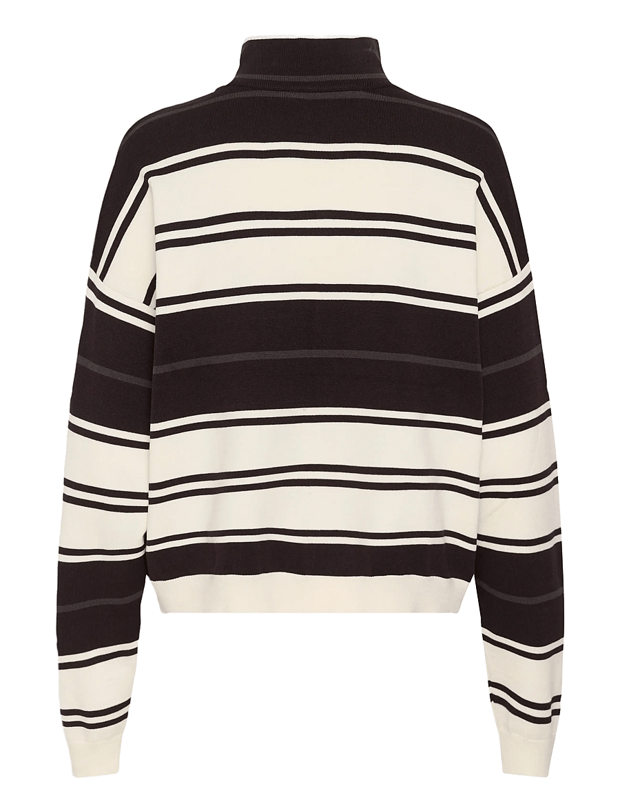 Gestuz - GZthalio striped pullover - crop tops - ganache/egret/raven - 1