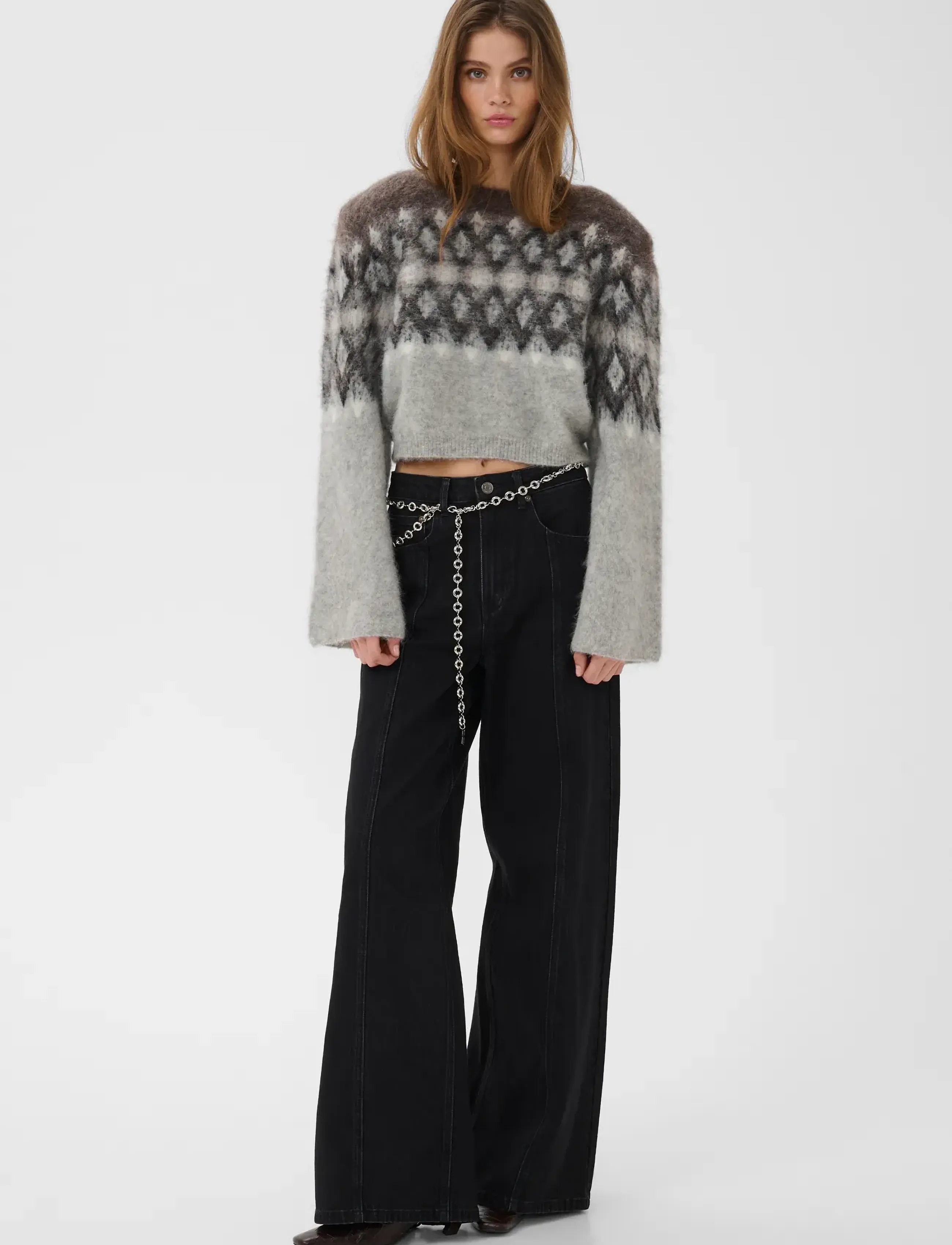Gestuz - GZzarina multi pullover - grey multi comb - 2