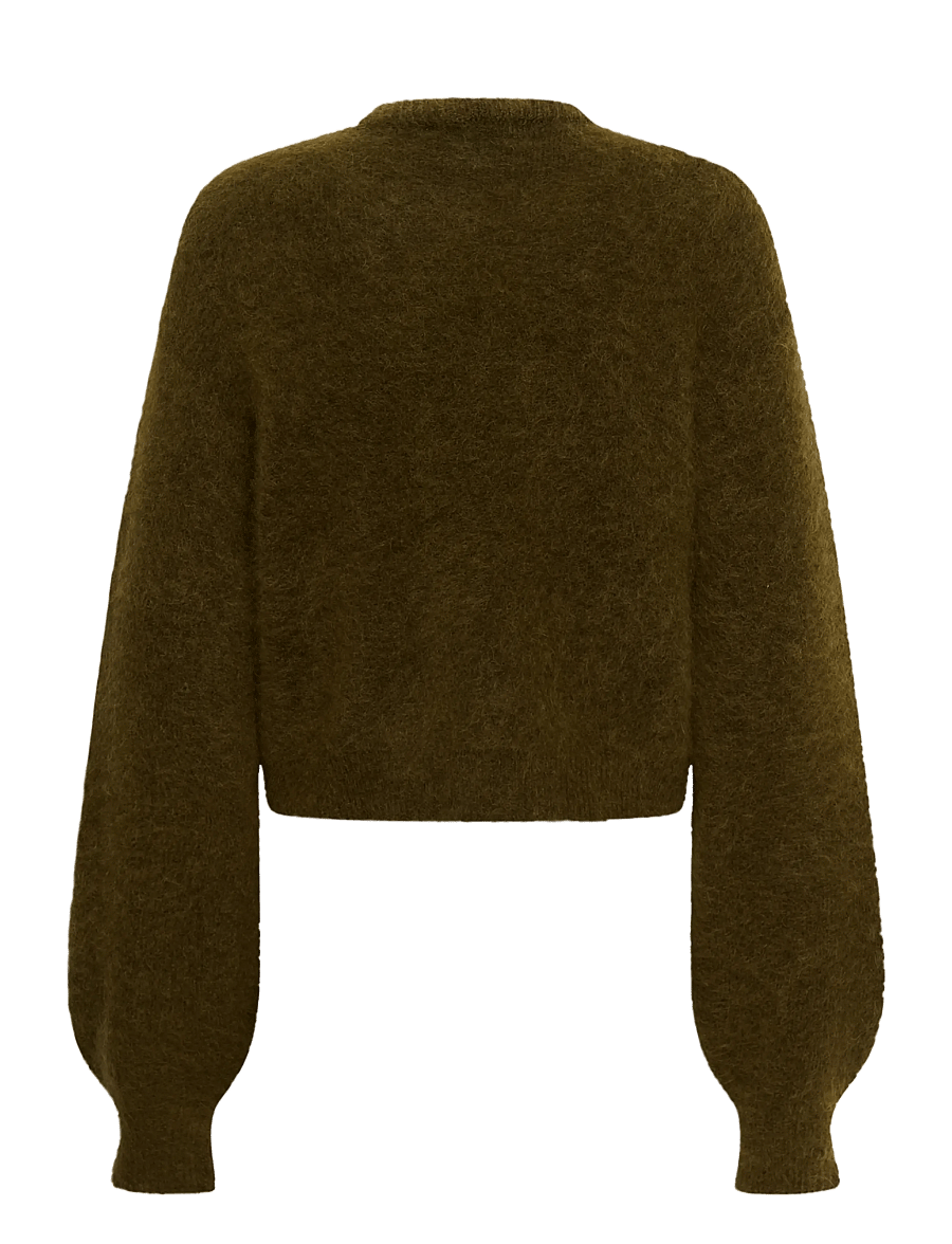 Gestuz - GZdebbie short pullover - stickade tröjor - plantation melange - 1