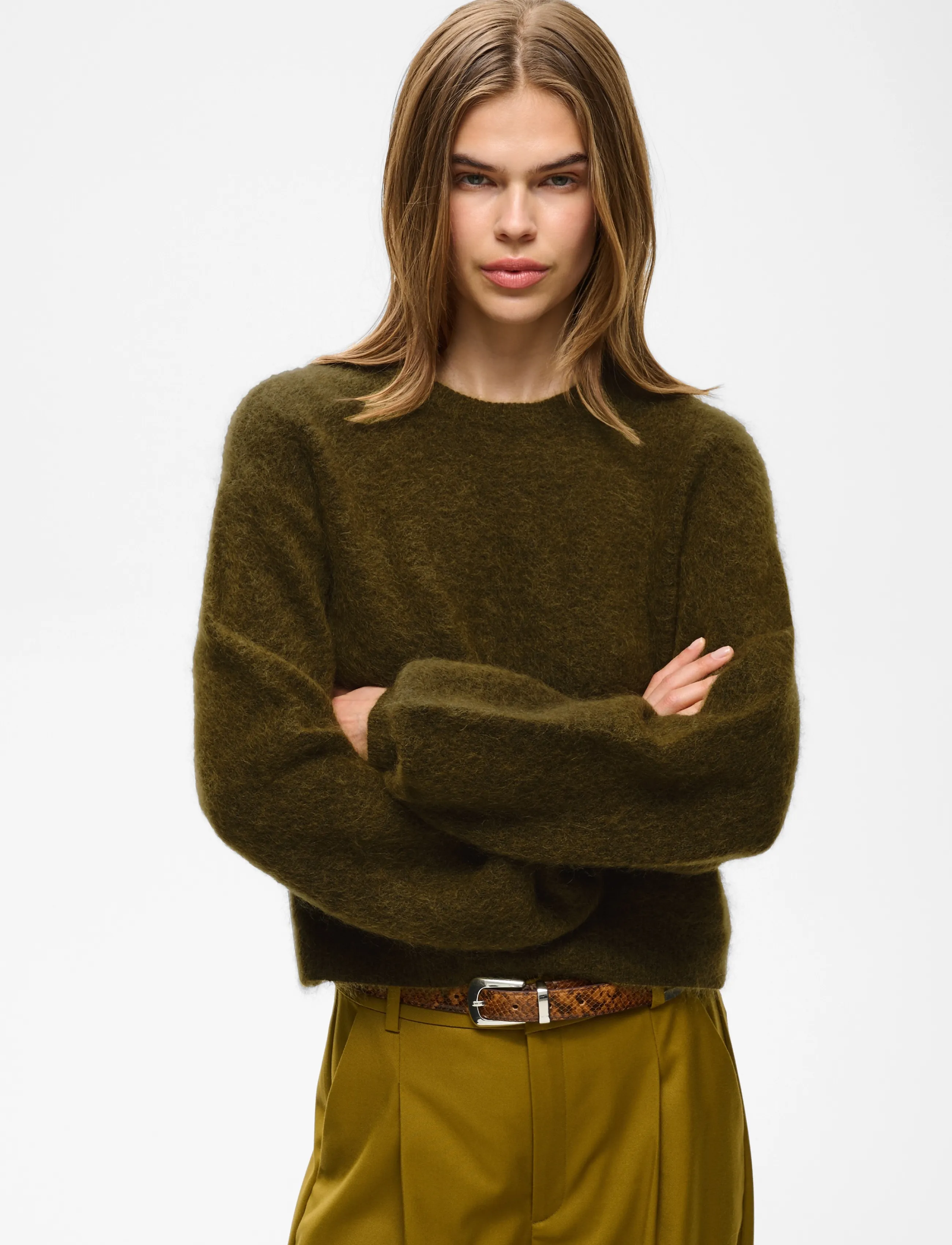 Gestuz - GZdebbie short pullover - stickade tröjor - plantation melange - 2