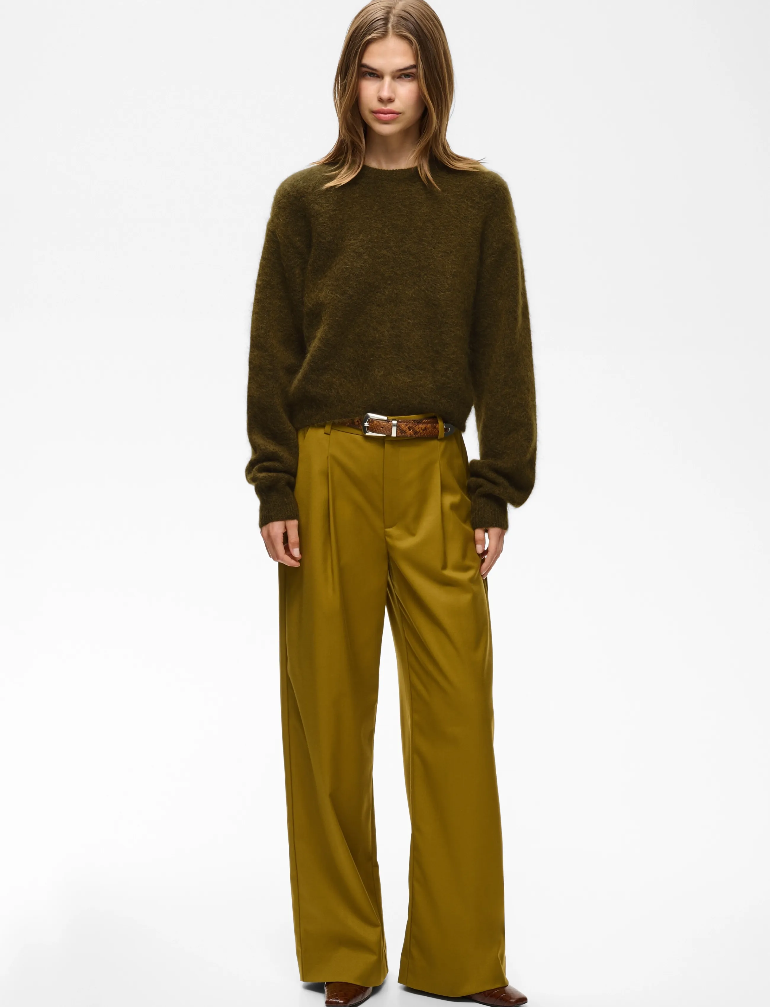 Gestuz - GZdebbie short pullover - stickade tröjor - plantation melange - 3