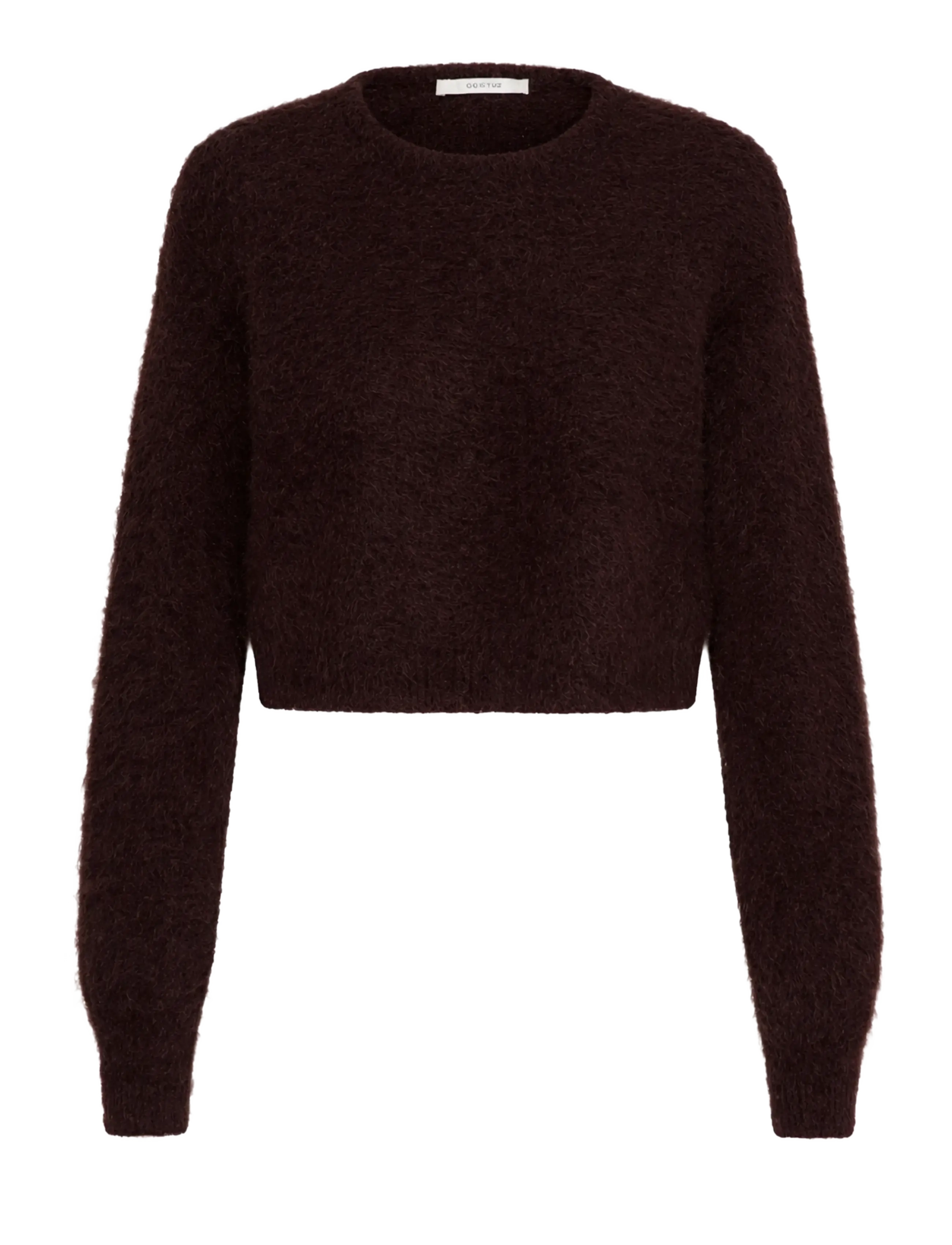 Gestuz GZdebbie short pullover - Džemperi - PLUM MELANGE / burgundy